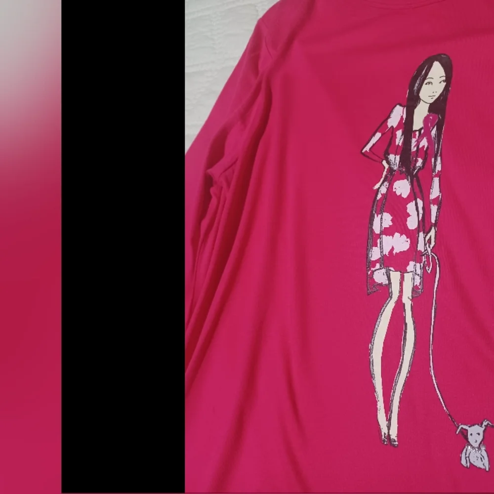 Simply Vera Vera Wang Fuchsia Graphic Tee - Picture 4 of 4